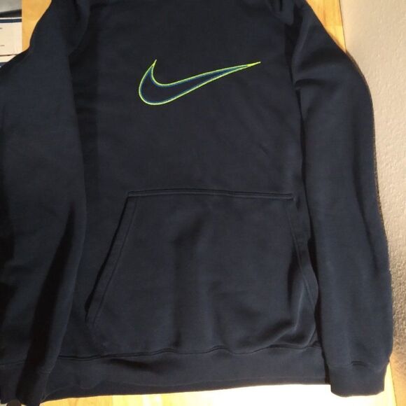 Vintage Nike Swoosh Logo Embroidered Hoodie Sweatshirt - Picture 2 of 10